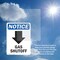 Signmission Gas Shutoff (Down Arrow) Sign With Symbol, 18 in W x Rectangle, Vinyl Decal OS-2PACK-NS-D-1824-V-13023 - alternate 6
